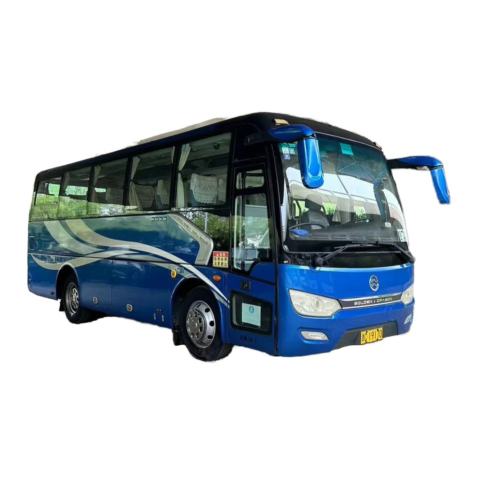 Xiamen Jinlong 2017 34-Seat Coach Bus Yuchai 200 Diesel Engine Manual Transmission Euro 4 Emission Standard Sold Cheap China